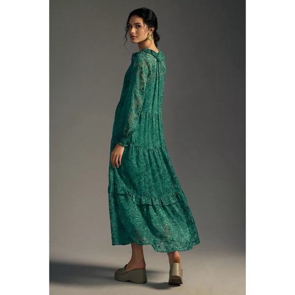 Anthropologie The Marais Maxi Dress: Satin-Burnout Edition NWT SZ 1X - Picture 6 of 15